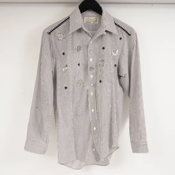 90's Vintage Stud3 Connection w/ Rabbit, Turtle, Snake, Star Patches Size Small - Picture 1 of 8